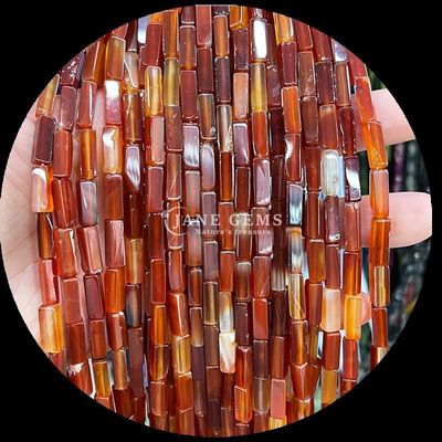 Forme carrée rectangulaire Franges de perles lâches pour bracelets Agate rouge naturel Améthyste