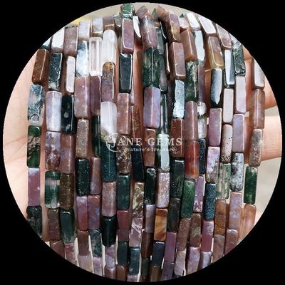 Forme carrée rectangulaire Franges de perles lâches pour bracelets Agate rouge naturel Améthyste