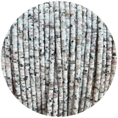 Des perles en forme de kiwi jaspe unakite en pierre précieuse de cristal naturel pour la fabrication de bijoux