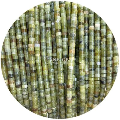 Des perles en forme de kiwi jaspe unakite en pierre précieuse de cristal naturel pour la fabrication de bijoux