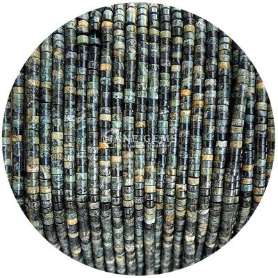 Des perles en forme de kiwi jaspe unakite en pierre précieuse de cristal naturel pour la fabrication de bijoux