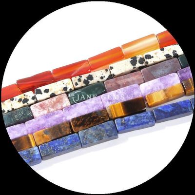 Finition rectangulaire polissée Perles violette Chalcédoine Carte Jasper 4x13mm pour les bijoux de bricolage