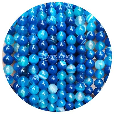 Des perles d'agate de forme ronde polies pour la fabrication de bijoux et d'artisanat