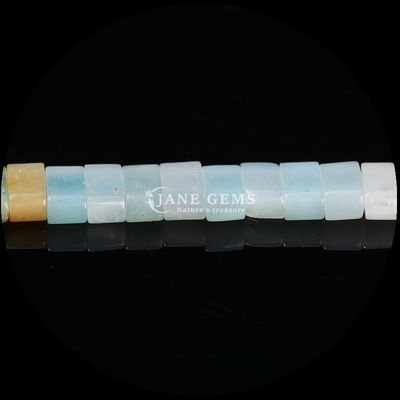 Pierre naturelle de pierre précieuse finition polie perles cubes Amazonite Image Jasper perles lâches fils pour la fabrication de bijoux