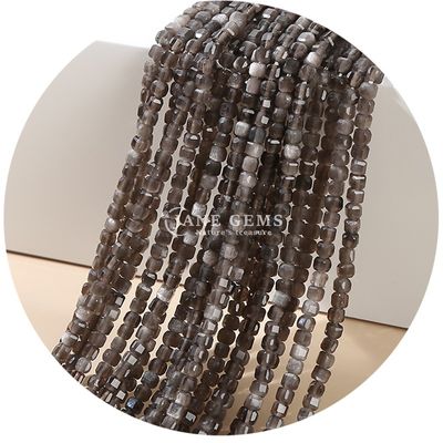 Lisseux cristallin à perles lâches en argent obsidienne tourmaline pour faire de l'artisanat