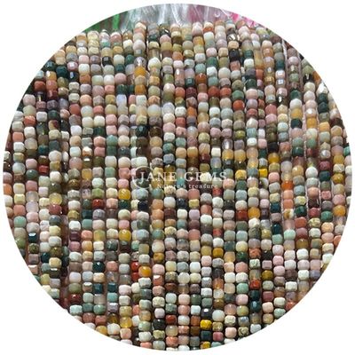 Perles de pierres précieuses personnalisées Perles de pierre de lune blanche préhnite violette jade perles lâches