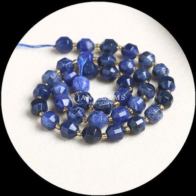 Perles polissées en pierre précieuse naturelle à facettes en rhombus lâche pour la fabrication de bijoux
