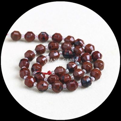 Perles en forme d'olivier naturel à facettes Perles en pierre lâche Jaspe rouge Mookite Franges lâches pour bijoux bricolage