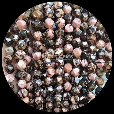 Pierre précieuse à facettes en forme de diamant naturel Rhodonite Amazonite Perles à brins lâches