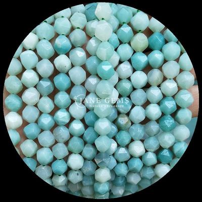 Perles à facettes de diamants multicolores et brins de grès bleu pour la fabrication de bijoux bricolage