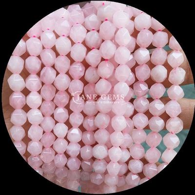 Perles de pierre précieuse naturelle en forme facétieuse Rose quartz Tourmaline fils lâches pour la fabrication de bijoux