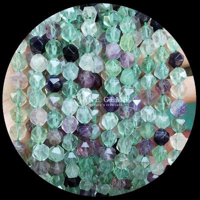 Perles de pierre précieuse naturelle aux facettes élégantes Fluorite Lapis Lazuli Franges lâches pour la fabrication de bijoux