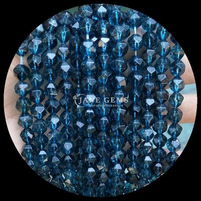 Perles de pierre précieuse naturelle à facettes en coulisse multicolore vibrante Quartz aquamarine Perles à brins lâches pour bijoux de bricolage