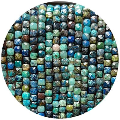 Perles lisses et lisses polies Cube de sucre à facettes pour bricolage Artisanat bijoux faire des pierres précieuses