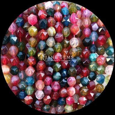 Perles de pierre précieuse Diamants Couleurs variées Éblouissants bijoux bricolage 6mm 8mm 10mm Tourmaline L'œil de tigre bleu