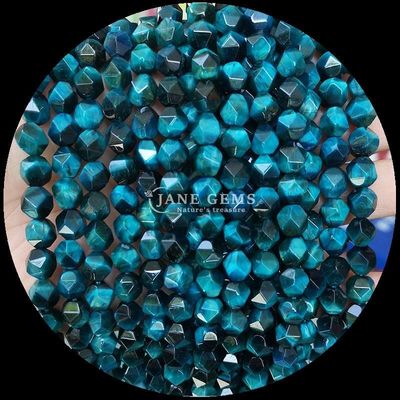 Perles de pierre précieuse Diamants Couleurs variées Éblouissants bijoux bricolage 6mm 8mm 10mm Tourmaline L'œil de tigre bleu