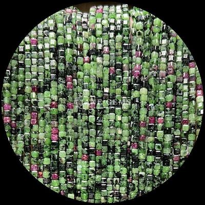 Perles de pierre précieuse cubes rubis Zoisite l'œil de tigre lâche brins carrés perles pour faire soi-même la fabrication de bijoux
