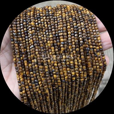Perles de pierre précieuse cubes rubis Zoisite l'œil de tigre lâche brins carrés perles pour faire soi-même la fabrication de bijoux