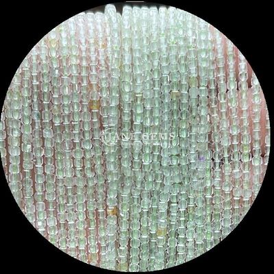 Perles de pierre précieuse cube carré personnalisable or rustifié quartz préhnite brins lâches perles pour la fabrication de bijoux