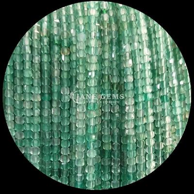 Des perles de pierre précieuse couleur mini-cube rose opal et feuilles d' agat vert pour les bijoux bricolage