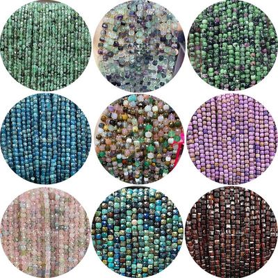 Perles de pierre précieuse naturelles multicolores Cube Carré Améthyste Franges lâches Perles pour bijoux bricolage
