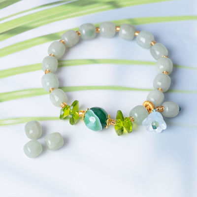 Bracelet à perles de jade naturel Santé Beauté et harmonie Jane Gems Pour cadeau bijoux faits main