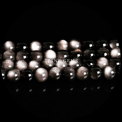 Variété de formes ronds argent obsidien pierre solaire pierre naturelle polissée