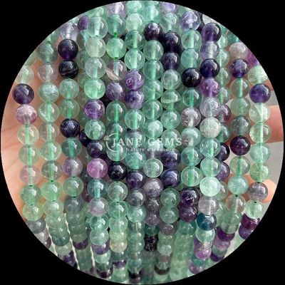 pierre précieuse naturelle avec coupe ronde pierre de lune fluorite Océan Jaspe Franges lâches perles pour bijoux de bricolage