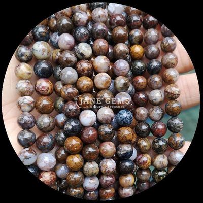 Perles de pierre précieuse ronde polies, faites-vous-même, lapis lazuli, malachite, tourmaline, fils lâches pour la fabrication de bijoux