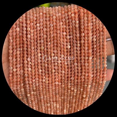 Perles de pierre précieuse naturelle de couleur rose aventurine de pierre solaire