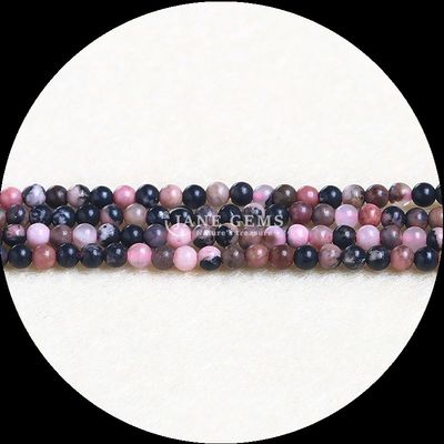 Perles de pierre précieuse ronde naturelle Agate vert élégant Rhodonite et flocon de neige Obsidienne pour la fabrication de bijoux DIY