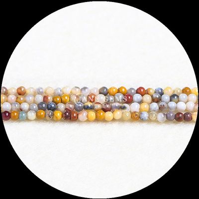 Perles de pierre précieuse ronde naturelle Agate vert élégant Rhodonite et flocon de neige Obsidienne pour la fabrication de bijoux DIY