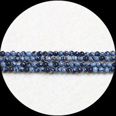 Perles de pierre précieuse ronde naturelle Agate vert élégant Rhodonite et flocon de neige Obsidienne pour la fabrication de bijoux DIY