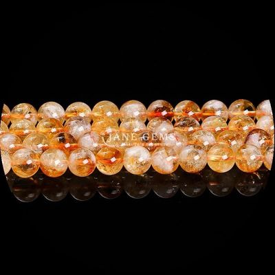 Ronde pierre précieuse Quartz de feu Quartz fumé Franges de perles en couleurs variées pour la fabrication de bijoux bricolage