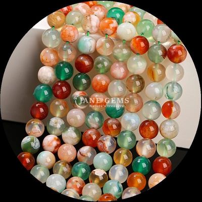 Agate multicolore AlaShan Agate cerisier parfait pour votre entreprise de bijoux Perles de pierres précieuses naturelles