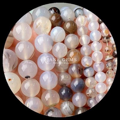 Perles d'agate rayées Perles de pierre précieuse 8 mm pour les bijoux Fabrication artisanale