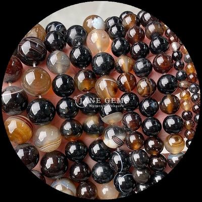 Perles de pierre précieuse 8 mm Perles d'agate variées Agate vert Carnélien Agate brun Franges de perles en vrac