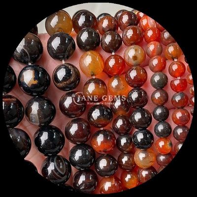 Perles d'agate en pierre précieuse de forme ronde multicolore pour boucles d'oreilles de bijoux