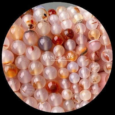 Perles d'agate en pierre précieuse de forme ronde multicolore pour boucles d'oreilles de bijoux