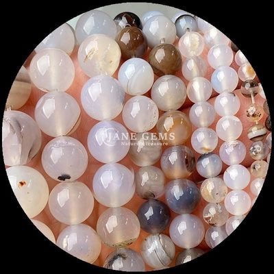 Perles d'agate en pierre précieuse de forme ronde multicolore pour boucles d'oreilles de bijoux