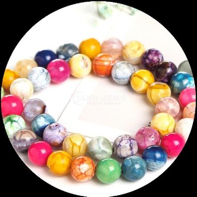 Des perles de pierre précieuse multicolores Agate de feu Franges de perles en vrac pour la fabrication de bijoux