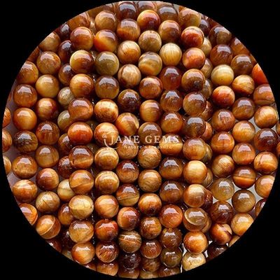 Perle de forme ronde de pierre précieuse L'œil de tigre bleu Franges de perles lâches pour bijoux et cadeaux de bricolage