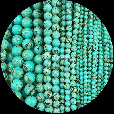 Perles de pierres précieuses polies pour les décorations Forme ronde Taille 8 mm