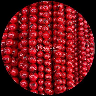 Perles de pierres précieuses polies pour les décorations Forme ronde Taille 8 mm