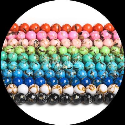 Perles en turquoise en peluche pour colliers et bijoux bricolage