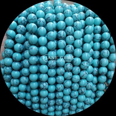 8 mm de perles de pierres précieuses polies pour les bijoux fournitures de fabrication, différentes couleurs Turquoise