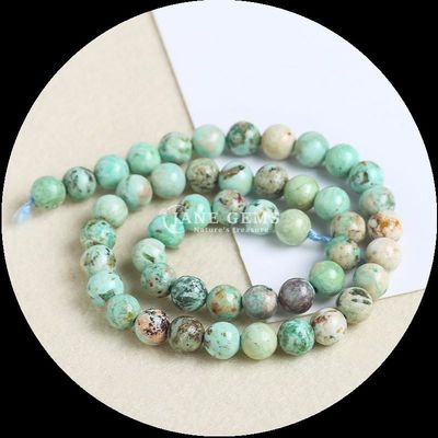 Forme ronde naturelle différents types de perles turquoise fils pour bricolage cadeau bijoux colliers