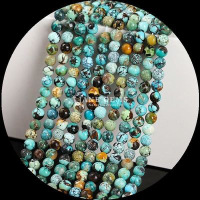Forme ronde naturelle différents types de perles turquoise fils pour bricolage cadeau bijoux colliers