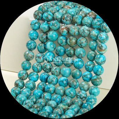 Forme ronde naturelle différents types de perles turquoise fils pour bricolage cadeau bijoux colliers