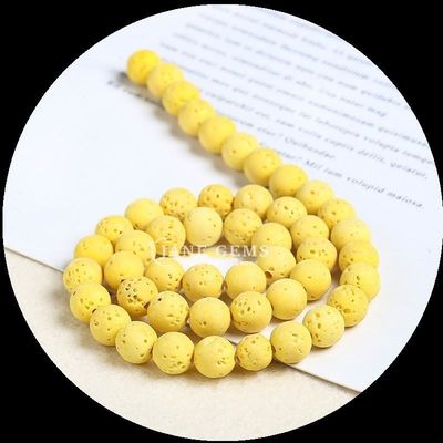 Pierre précieuse multicolore de différentes couleurs de laves naturelles pierre de guérison pierre de perles lâches fils pour bijoux de bricolage